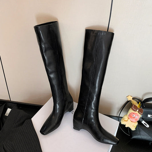 Increasing Insole Straight Sleeve Long Female Boots