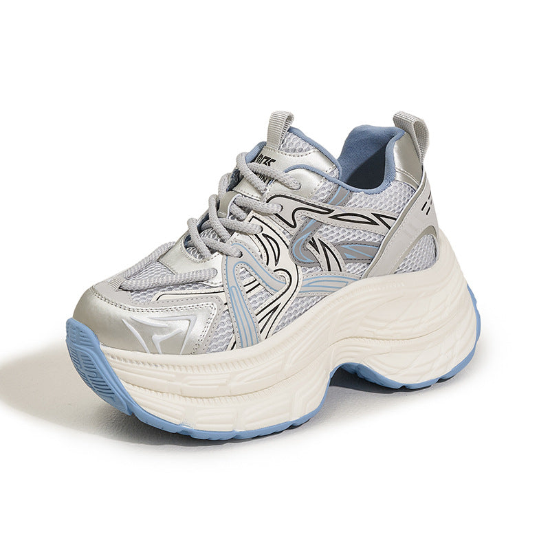 Women's Platform Dad Spring Fashion Mesh Versatile Sneakers