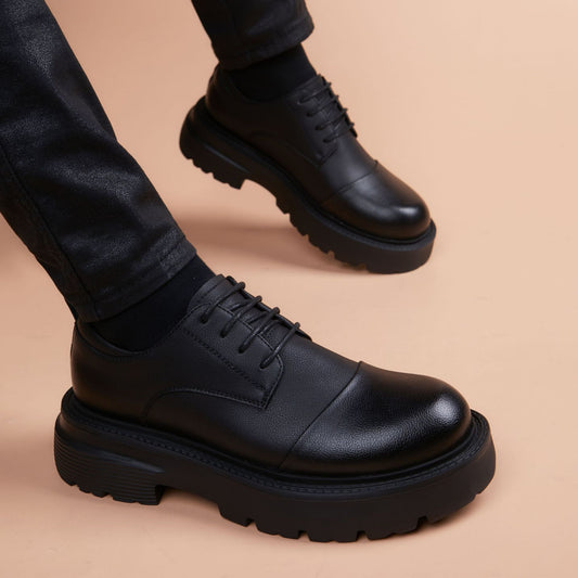 Men's Thick-soled Height Increasing Insole Business Formal Leather Shoes
