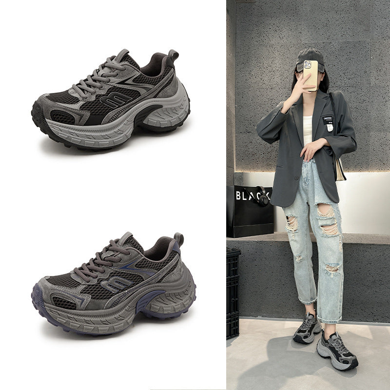 Women's Dad Spring Thick-soled Retro Fashionable For Women's Sports Shoes