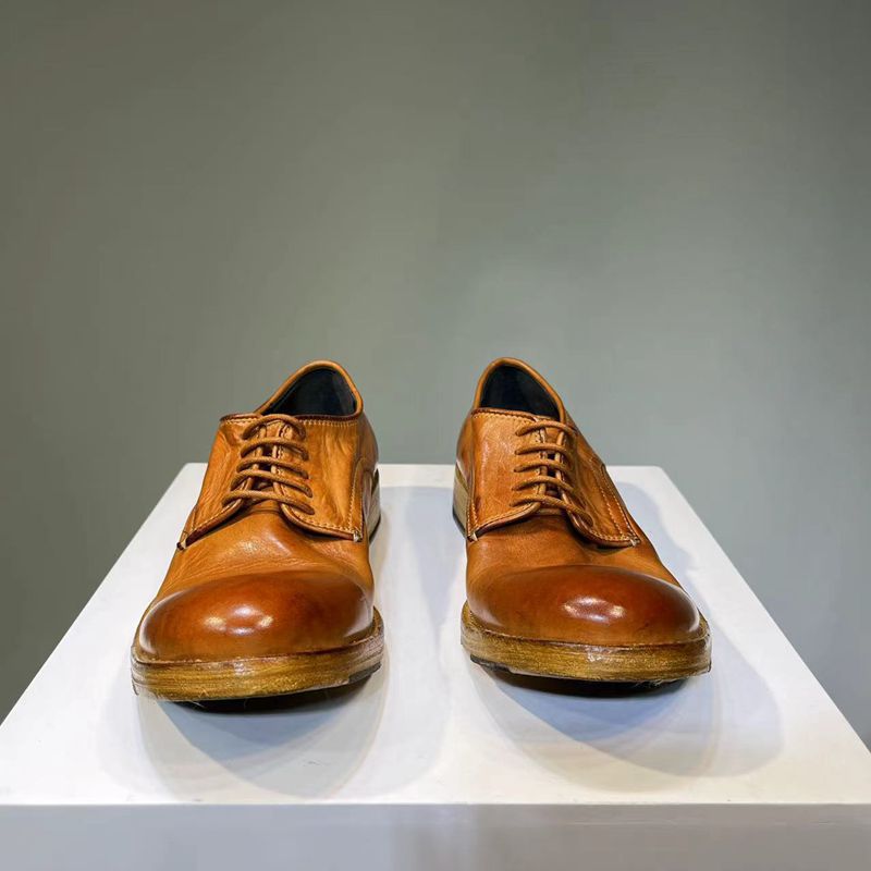 Men's Horse Washed Worn Genuine Sole Retro Leather Shoes
