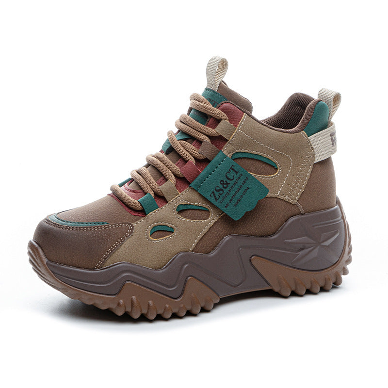 Women's Platform Thickness Autumn Breathable Feet Little Men's Shoes