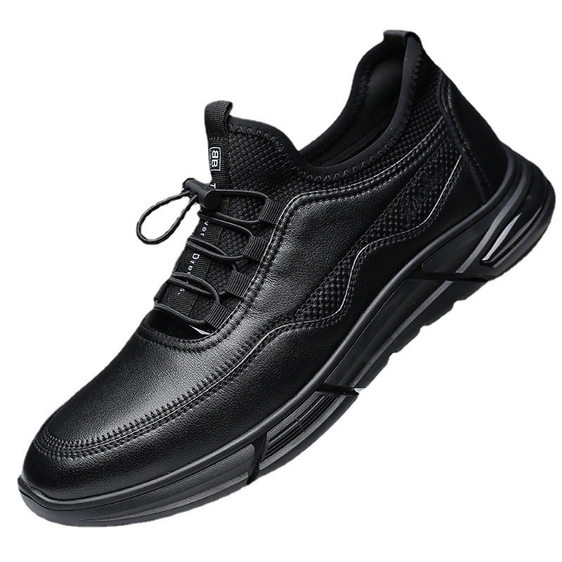Men's Size Business Formal Wear Fattened Lace Up Leather Shoes