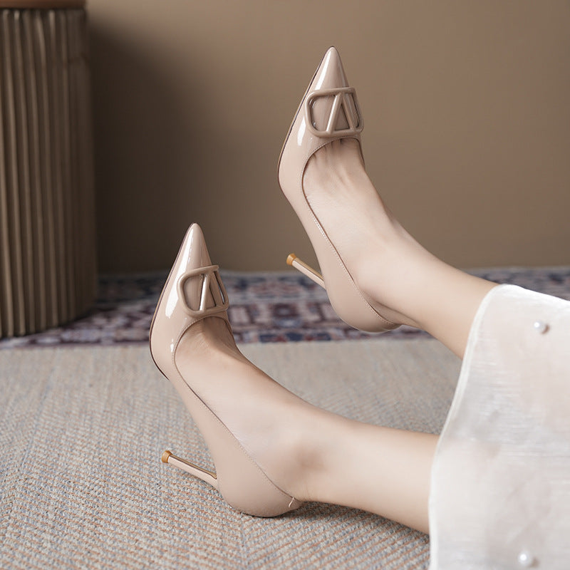 Women's Pumps Pointed Toe Shallow Mouth Stiletto High Not Tired Feet Heels