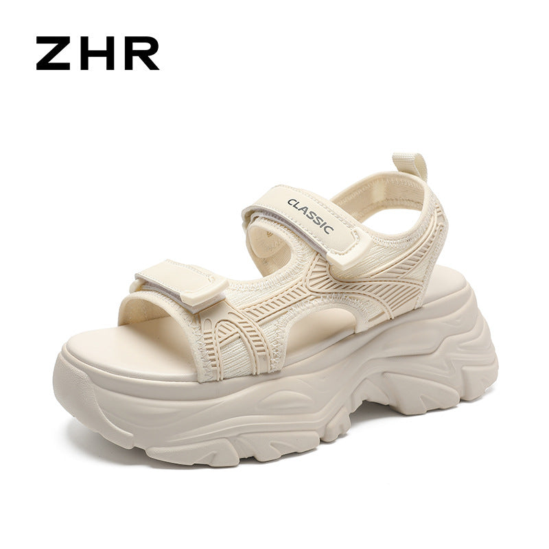 Women's Thick-soled Sports Summer Velcro Beach Breathable Sandals