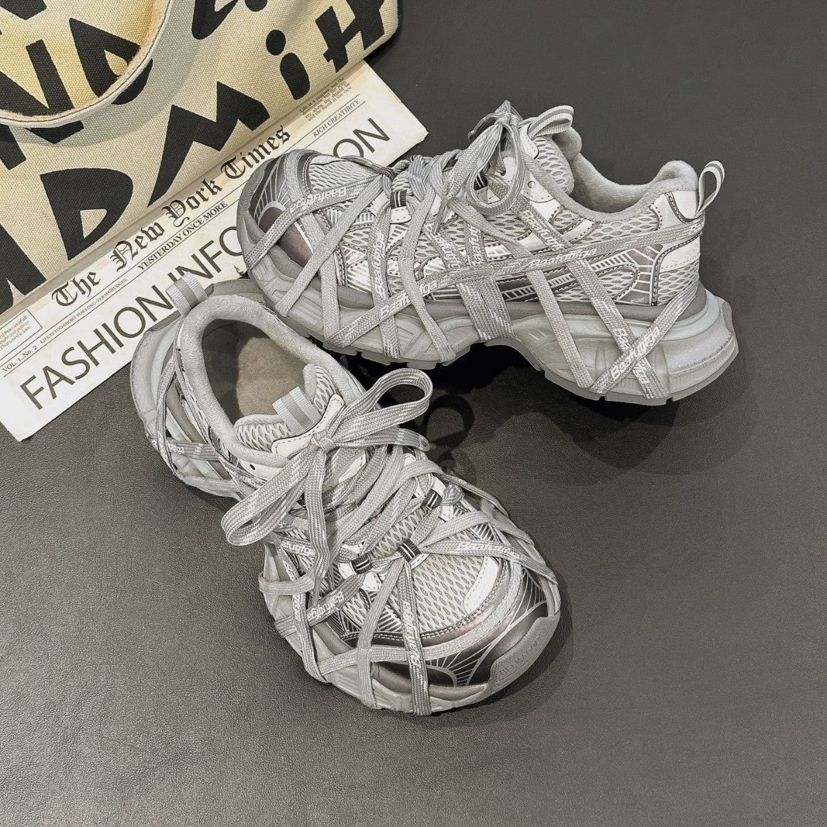 Women's Genuine Platform Dad Fleece-lined Heightened Single Layer Trendy Women's Casual Shoes