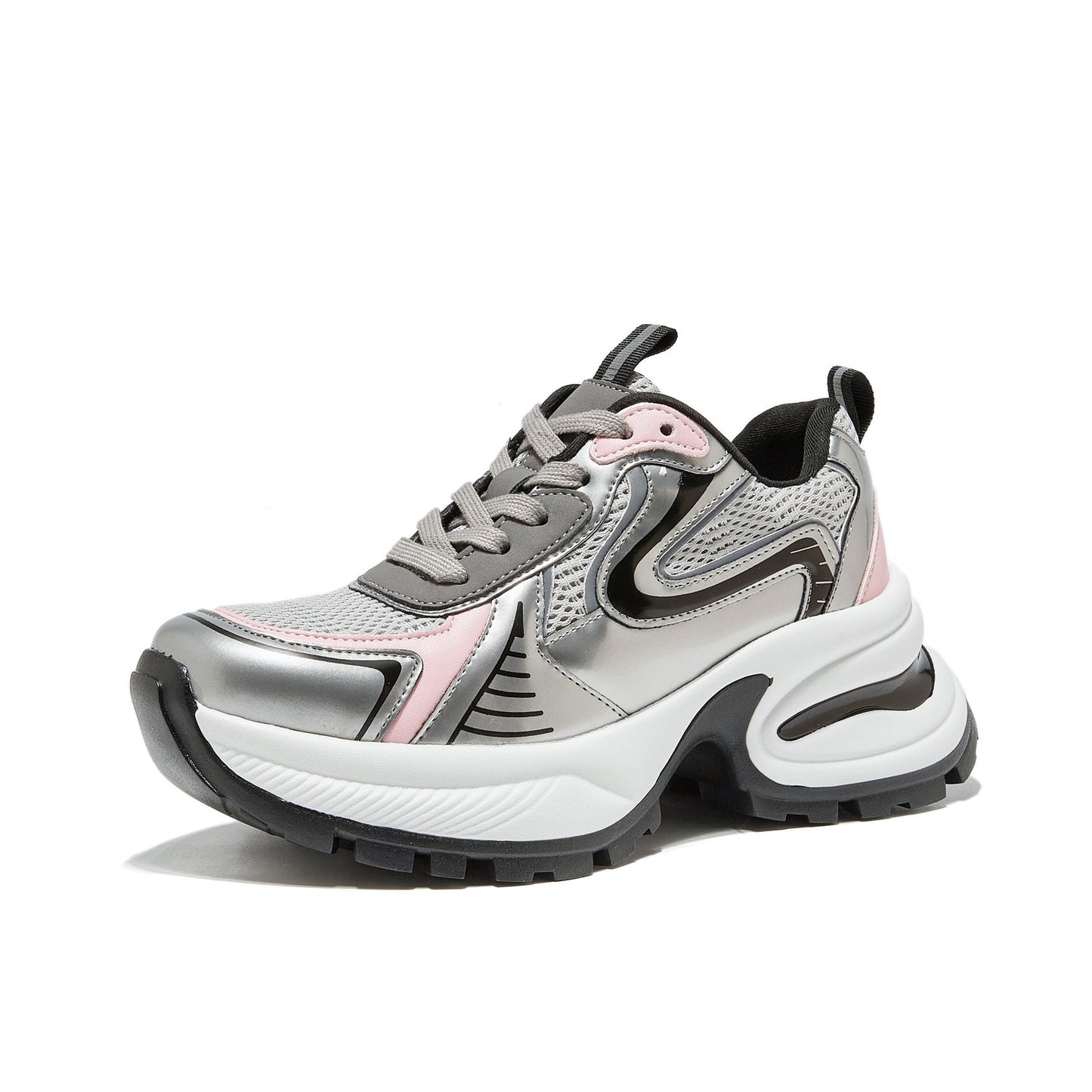 Women's Retro Platform Elevator Wild Dad Summer Breathable Mesh Sneakers