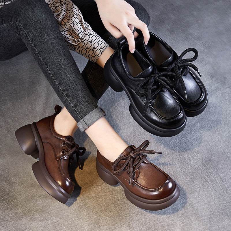 Women's Muffin Thick-soled British Style Autumn Commuter Women's Casual Shoes