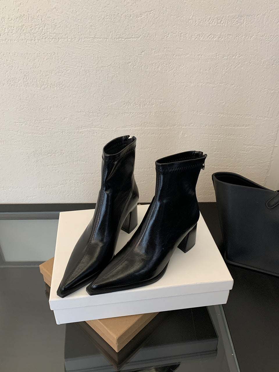Women's With Skirt Pointed Ankle High Martin Niche Boots