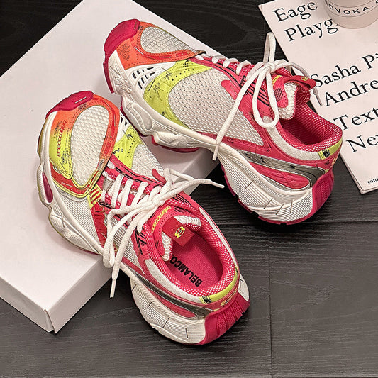 Women's & Men's Stapler Dad Autumn Couple Thick Bottom Elevator Wild Sneakers