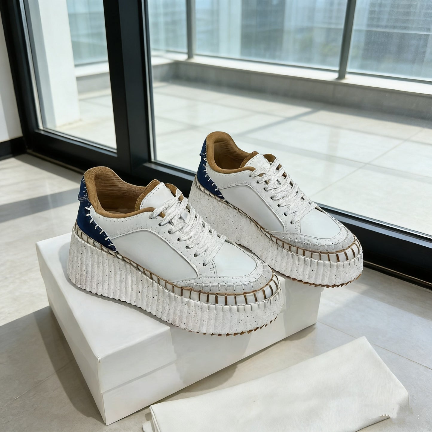 Women's Trend Elevator Wild Biscuit Shape Round Toe Women's Casual Shoes