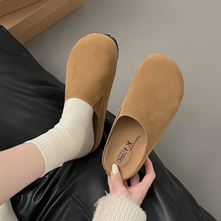 Women's Closed Toe Mules Outer Wear French Slippers