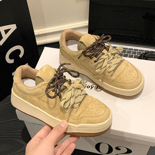 Women's Yellow German Training Board Fashionable Spring Platform Women's Casual Shoes
