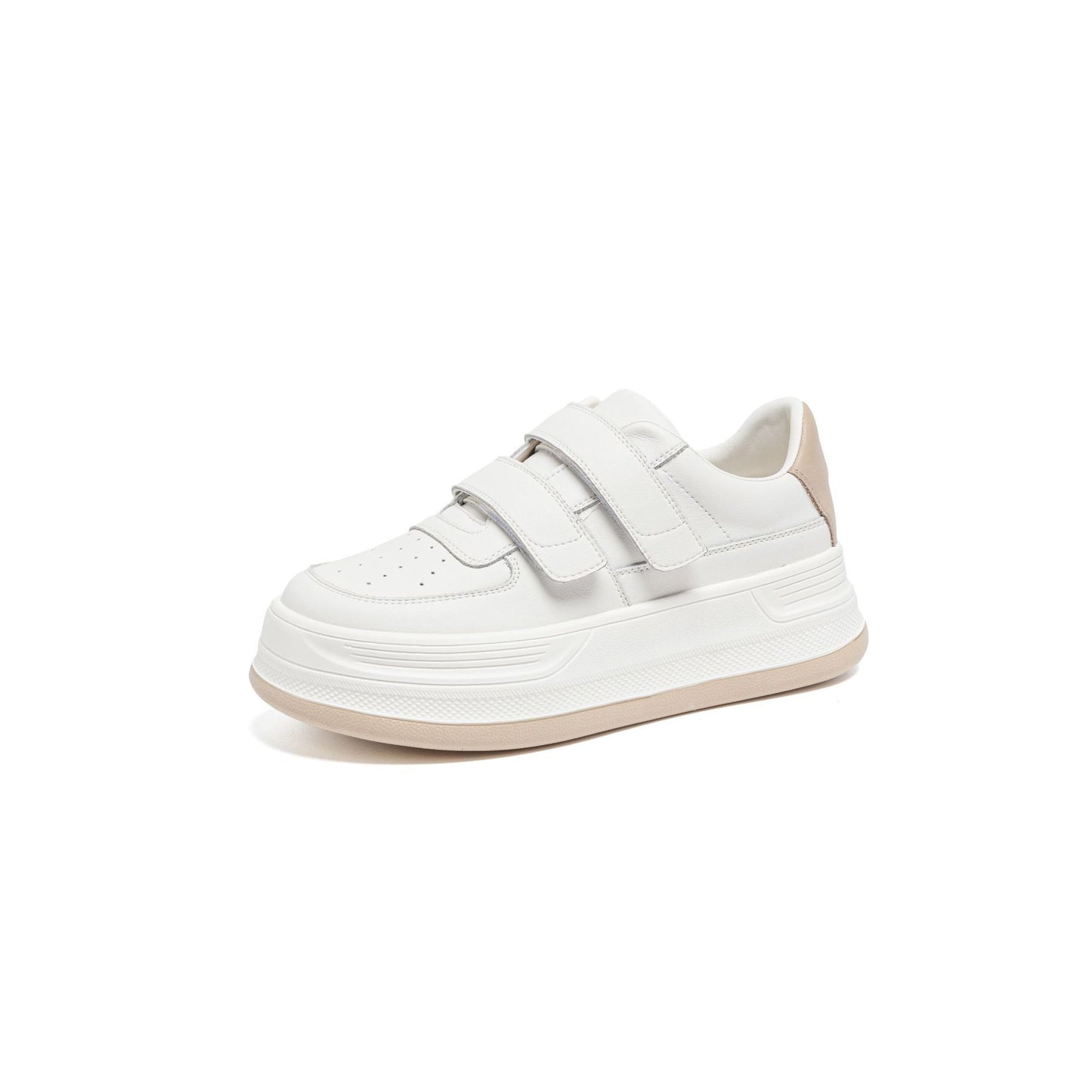 Women's White Spring Thick-soled Height Increasing Insole Fashionable Classic Women's Casual Shoes