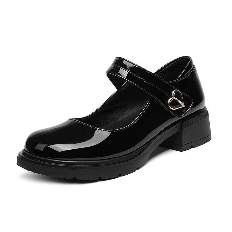 Women's British Chunky French Style Pumps With Skirt Not Tired Feet Women's Fashion Shoes