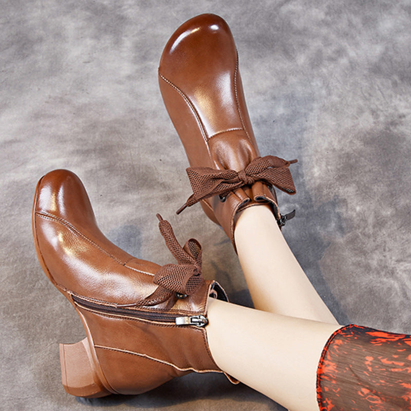 Women's With Veet Cowhide Thick Soft Bottom Women's Shoes