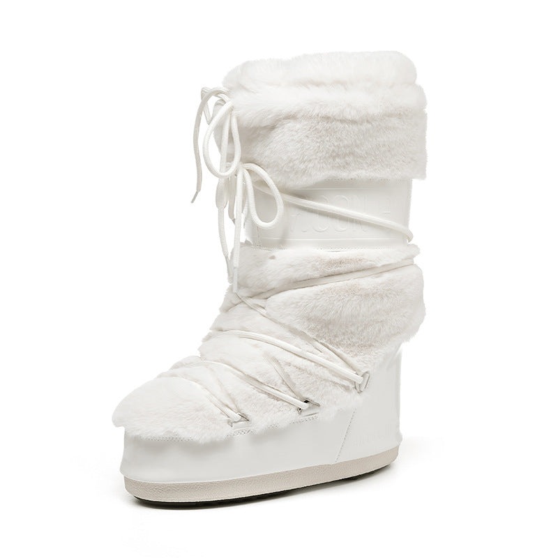 Women's Winter Fleece Lined Padded Warm Keeping Sleeve Boots