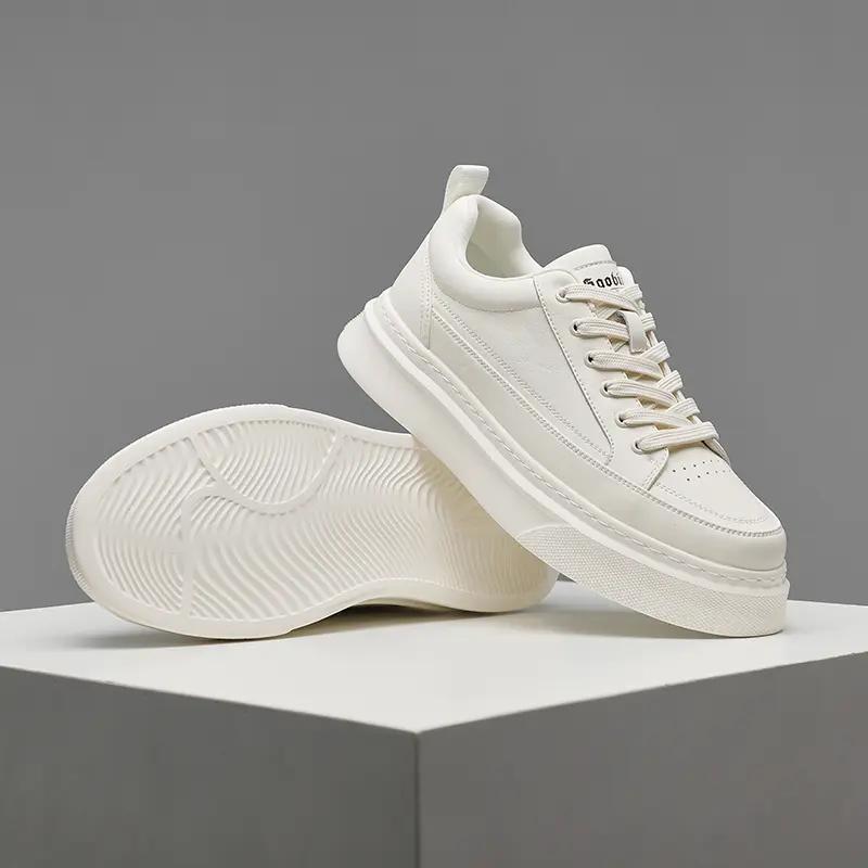 Men's White Business Sports Versatile Breathable Platform Men's Shoes