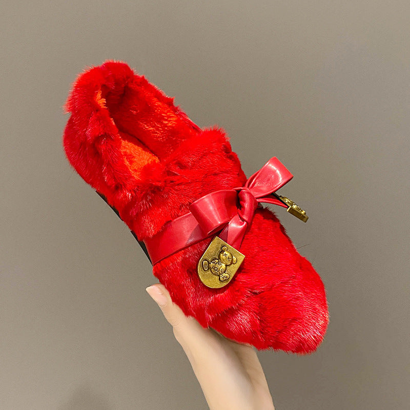 Winter Korean Style Flat Extra Thick Thermal Women's Shoes