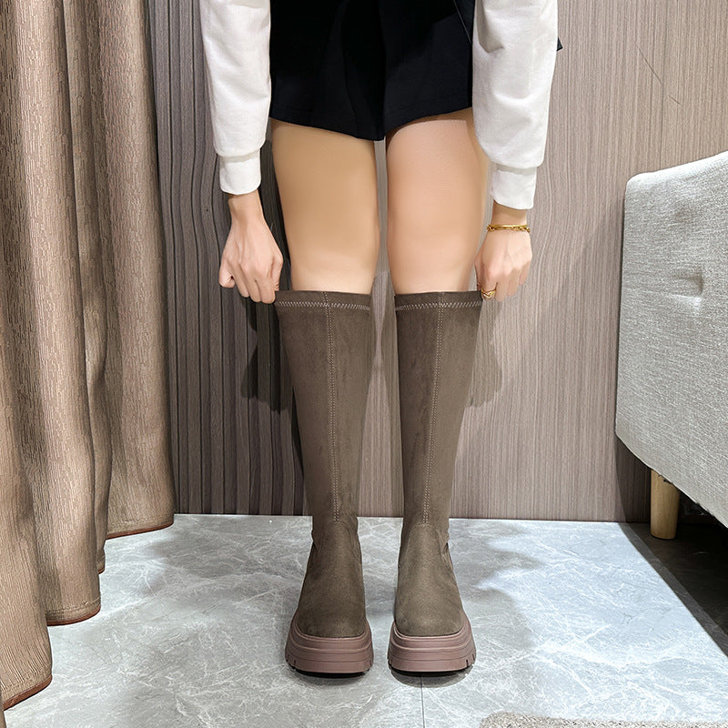 Women's Platform Plus Size Fat Feet Wide Boots