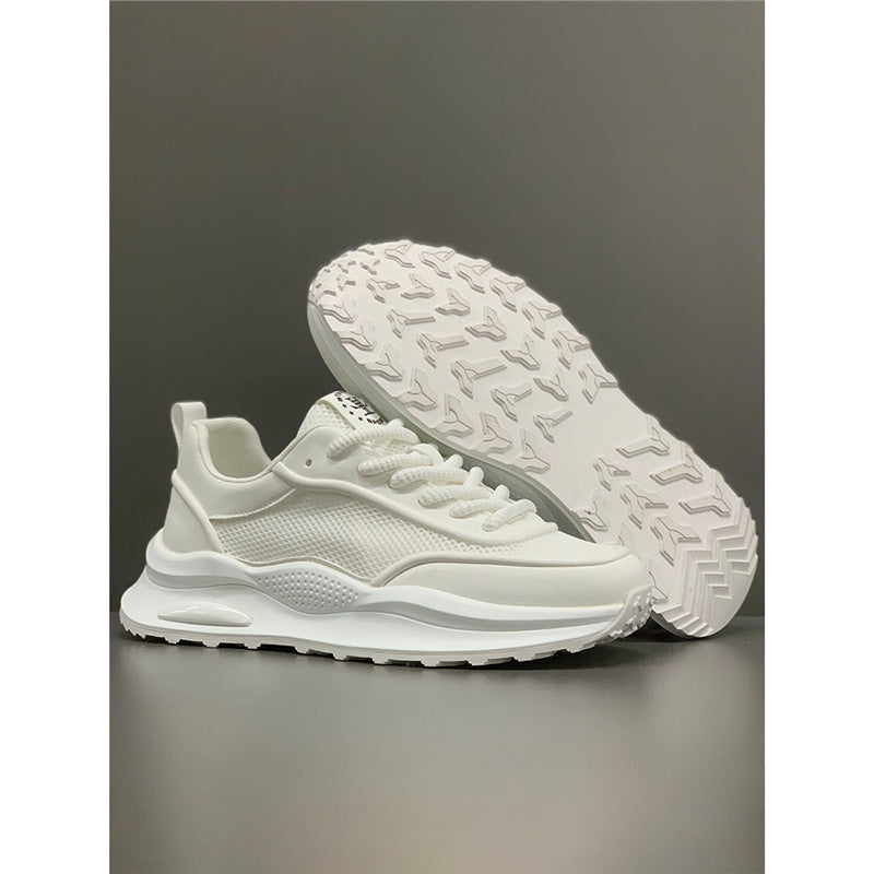 Men's Summer Hollow Mesh Surface Breathable Sports White Men's Business Leather Shoes
