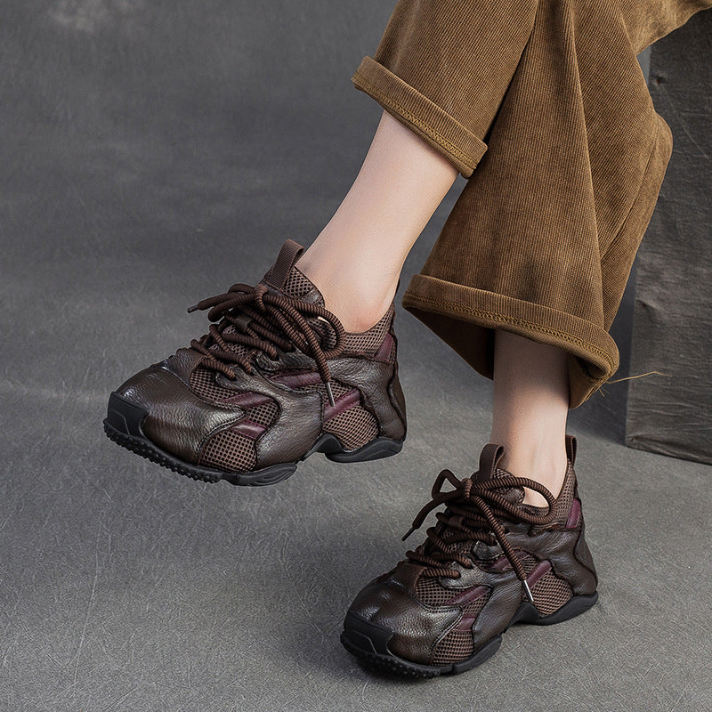Mori Mesh Sports Dad Height Increasing Women's Casual Shoes