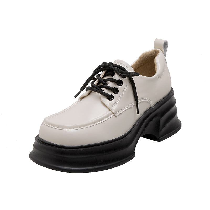 Genuine Platform Small Height Increasing Insole Leather Shoes
