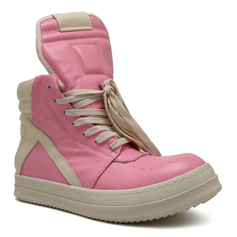 Autumn Summer Unisex Pink Sports Height Sneakers