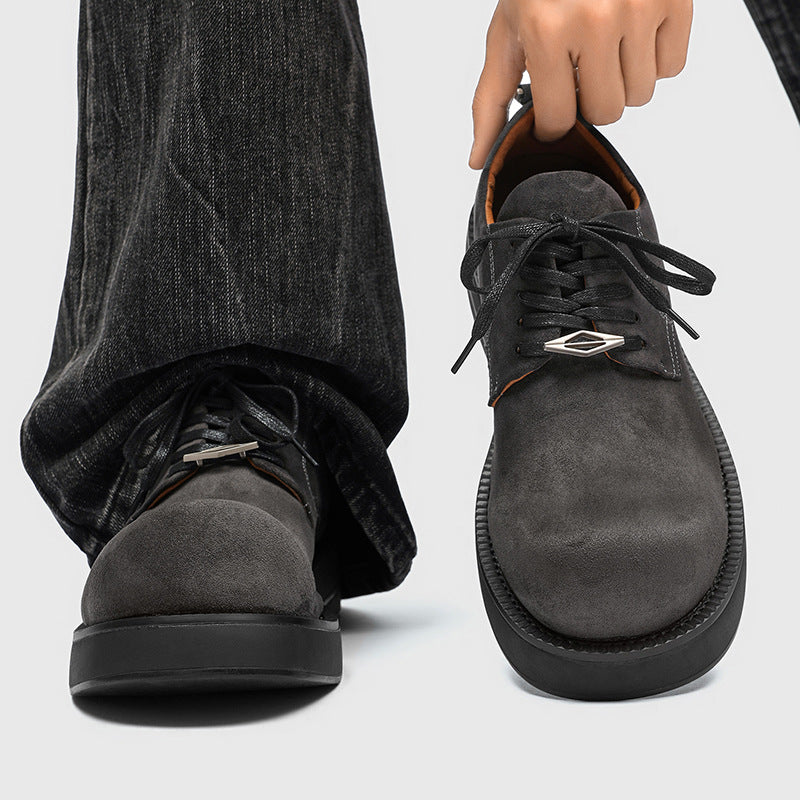 Men's Height Increasing Derby Tooling Couple Retro Men's Casual Leather Shoes
