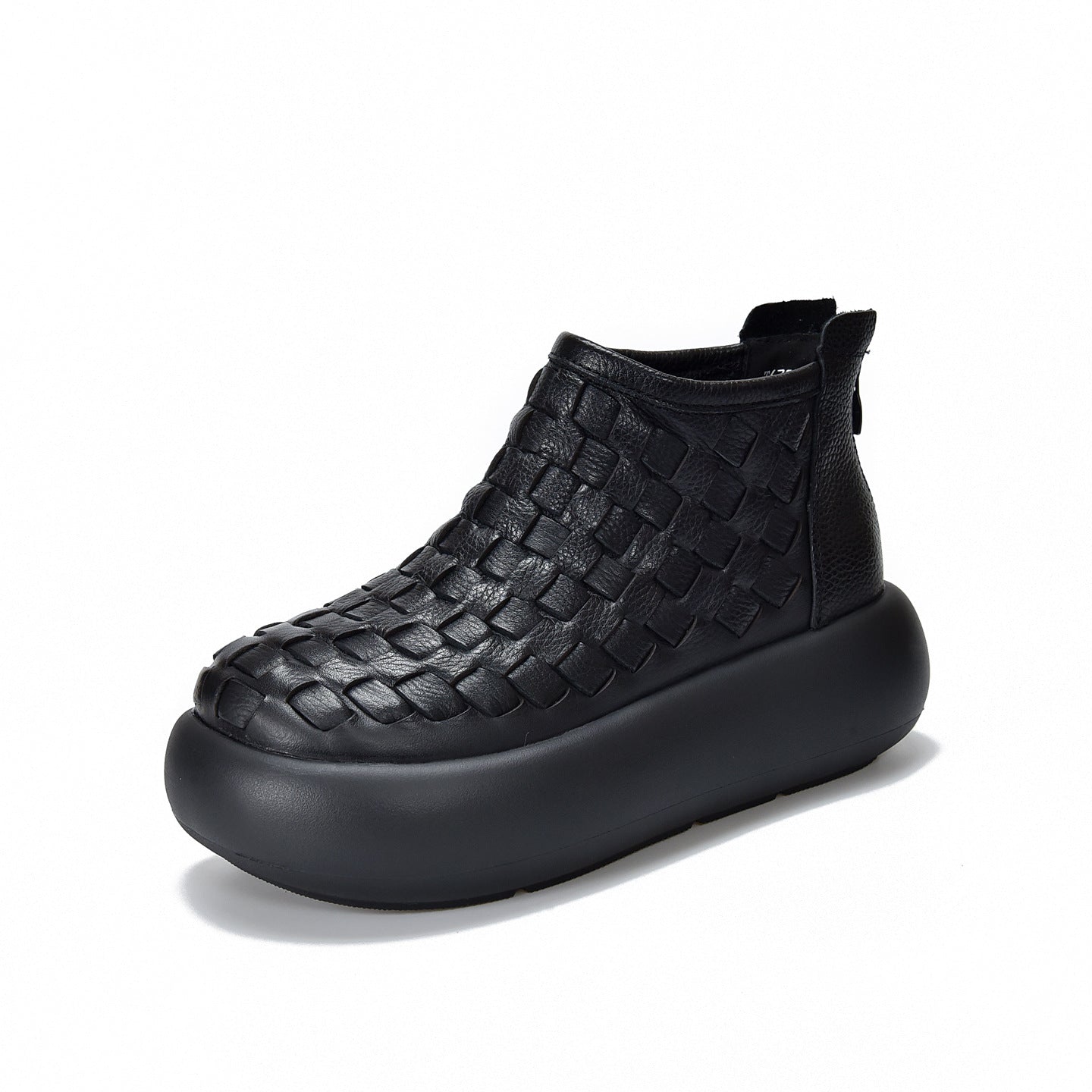 Women's Muffin Thick-soled Short First Layer Cowhide Single Women's Leather Boots