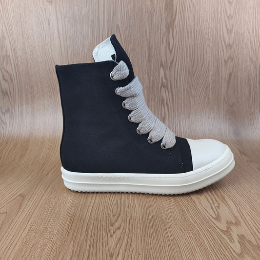 Versatile Men's Fashion Side Zipper Breathable Canvas Shoes