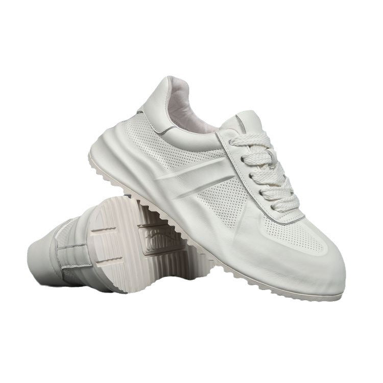 Men's Summer Breathable Platform White Genuine Fashion Men's Shoes