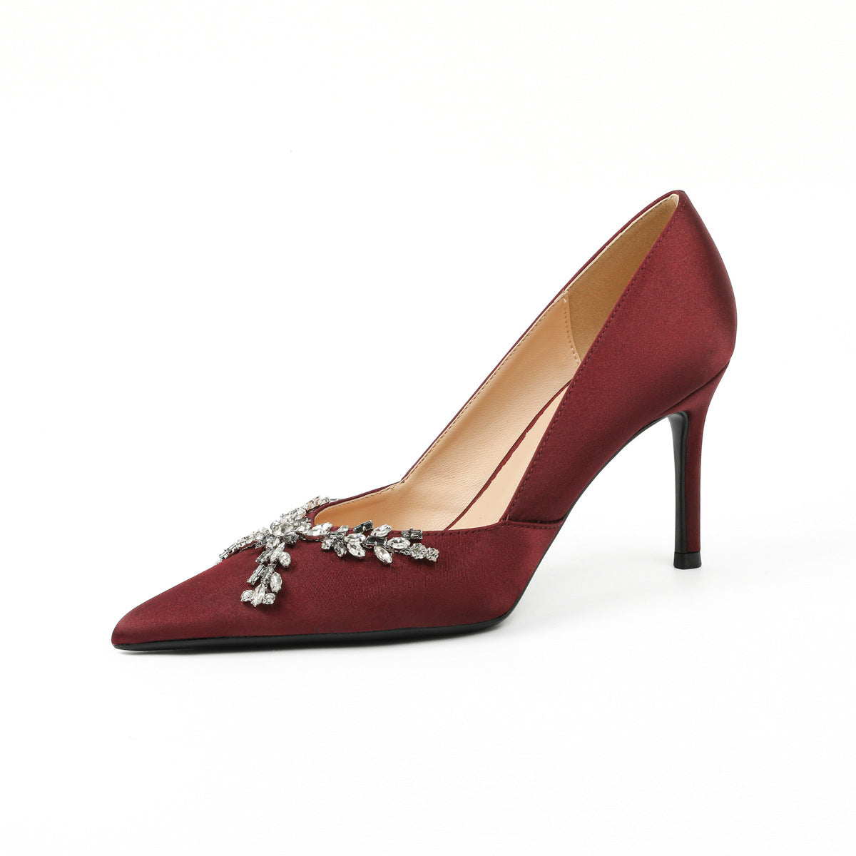 Women's Stiletto Rhinestone Slimming French Style Beautiful Women's Shoes