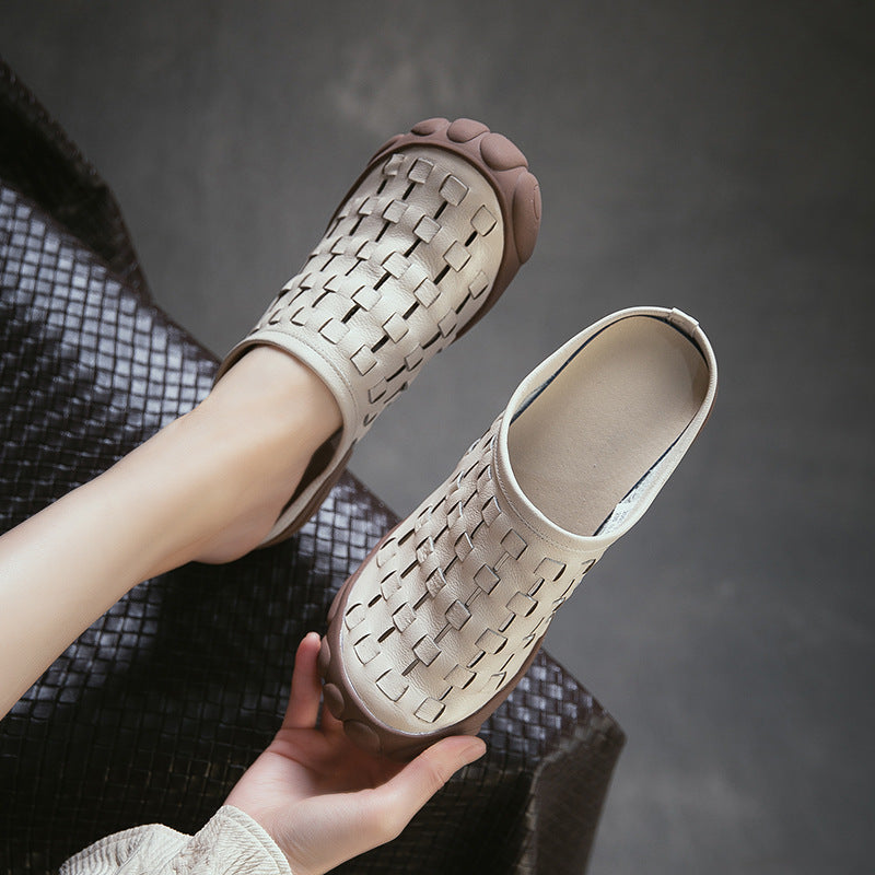 Women's Vintage Hand-woven For Outdoors First Layer Men's Shoes