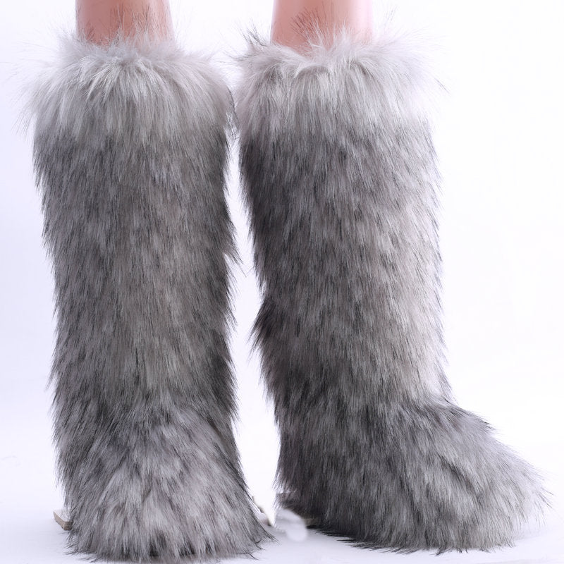 Over The Knee Female Fleece-lined Martin Snow Boots