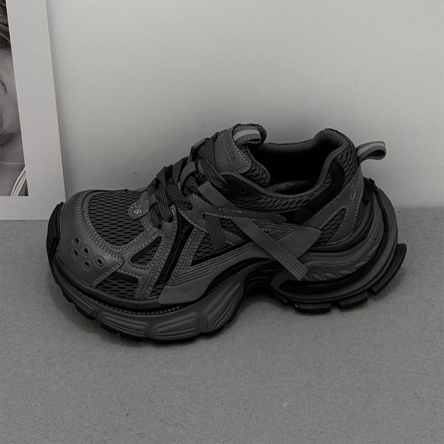 Women's Cowhide Version Authentic Clunky Veet Padded Thick Women's Sports Shoes