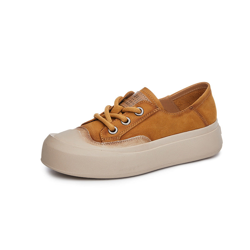 Women's Summer White Thick Bottom Breathable Genuine Women's Shoes