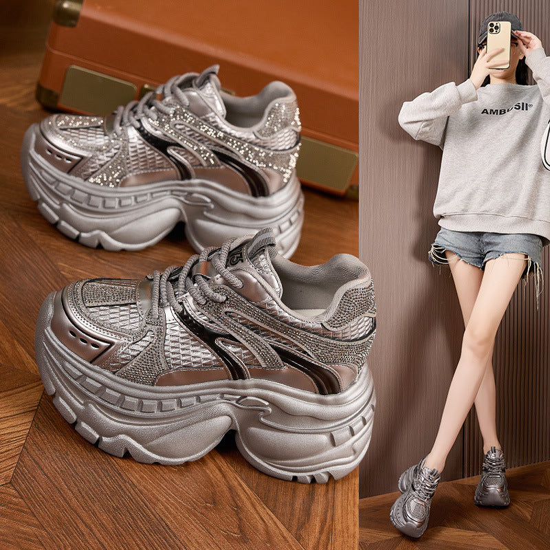 Women's Platform Dad Small Height Increasing Insole Women's Sports Shoes