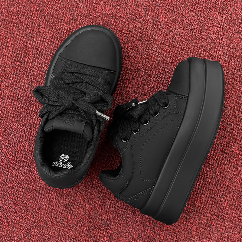 Women's & Men's Height Increasing Autumn Thick Bottom Versatile Mickey Big Head Casual Shoes