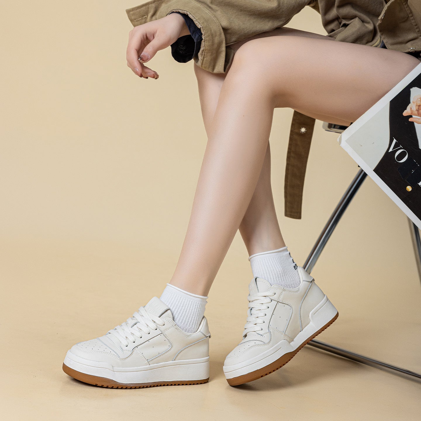 Women's Platform White Spring Comfort Hight Increasing Women's Casual Shoes