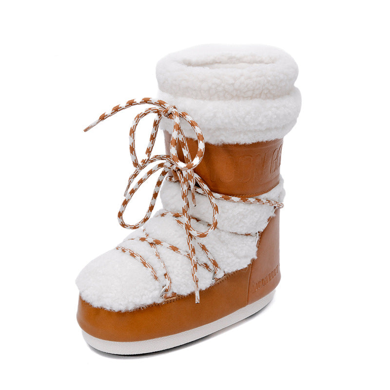 Women's Moon Space Winter Thick Warm Sleeve Cotton Women's Snow Boots
