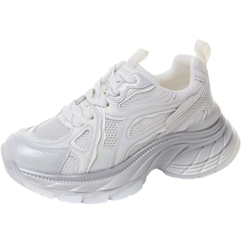 Women's Bottom Fashion Clunky Height Increasing Lightweight Casual Shoes