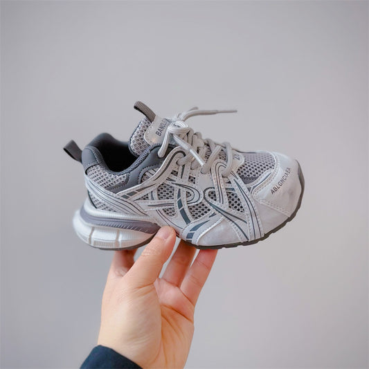 Children's Single Mesh Breathable Korean Fashion Retro Casual Shoes