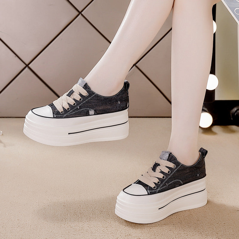 Women's Height Increasing Insole Platform White Dad Men's Shoes