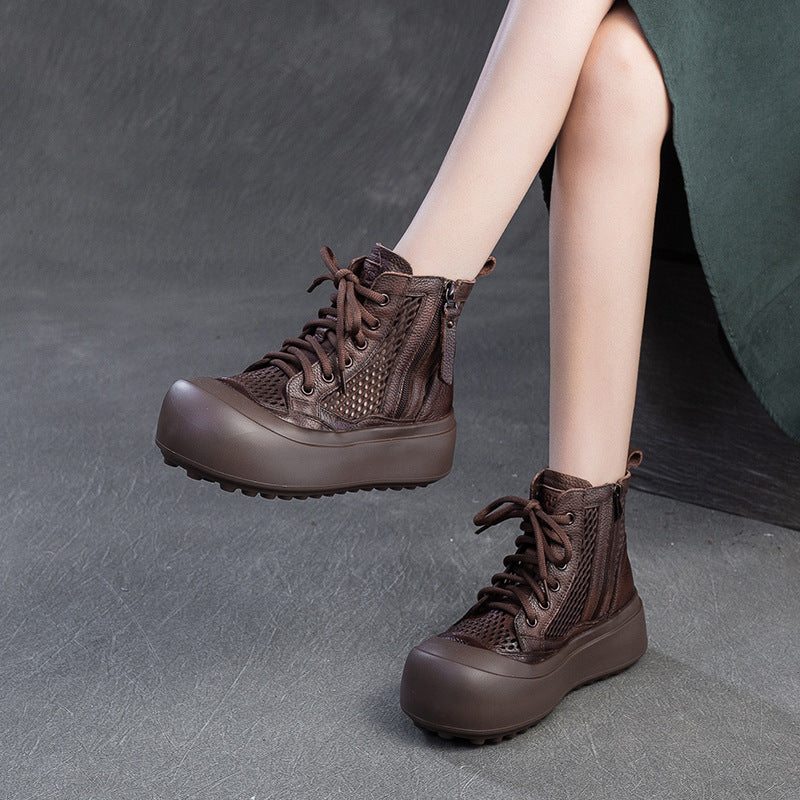 Women's Shu Artistic Style Breathable Mesh Retro Platform Sandals
