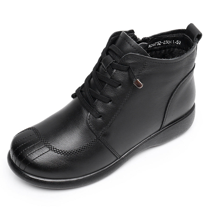 Women's Winter Cotton First Layer Cowhide Veet Comfortable Women's Shoes