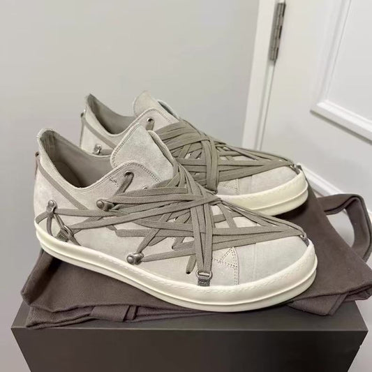 Women's & Men's Retro Genuine Board Crazy White Couple Sneakers
