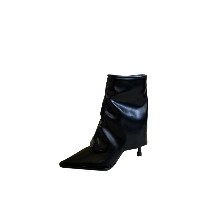 Women's Autumn Stiletto Temperament Slimming French Fashion Sexy Women's Leather Boots