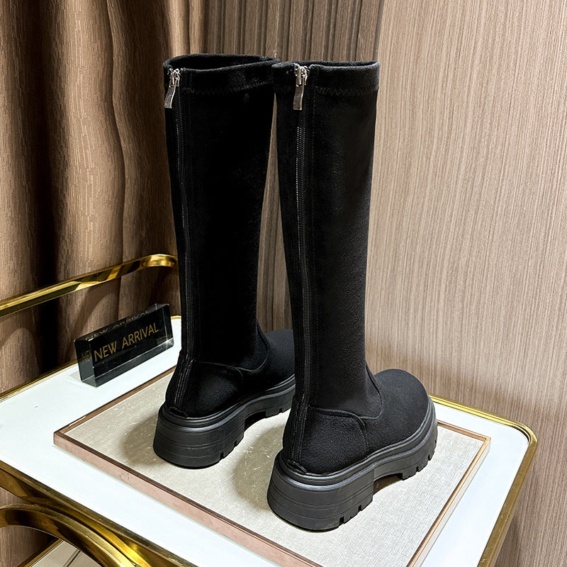 Women's Platform Plus Size Fat Feet Wide Boots
