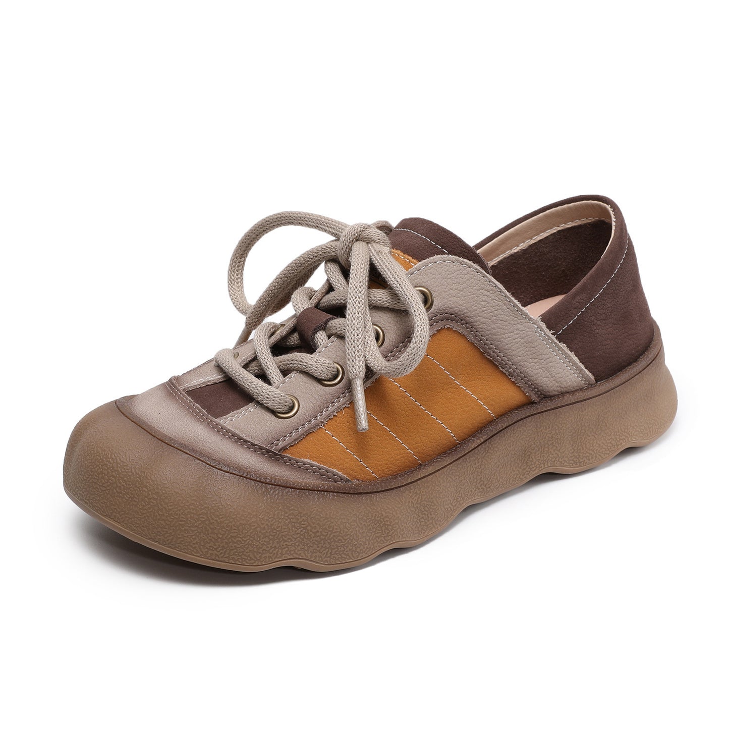 Women's Retro Flat Spring Comfortable Soft Bottom Lace Women's Casual Shoes
